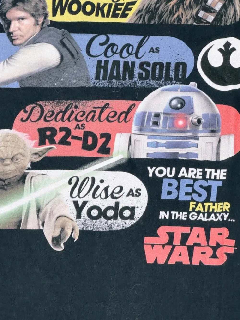 Star Wars Dad Shirt Youth Small Black Graphic Tee Best Father in Galaxy